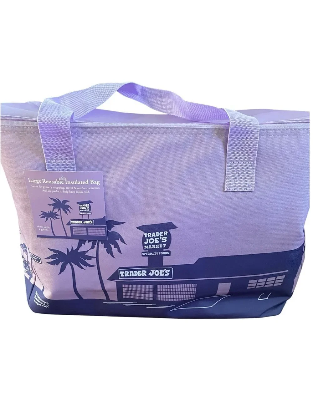 Trader Joe’s Pasadena 8‑Gallon Insulated Reusable Bag – Large – NWT